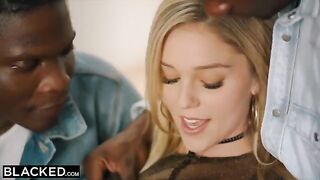 Young blonde Kali Rose gets passed around by six well-endowed guys
