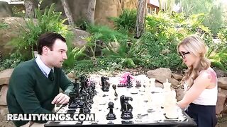 Nerdy teen Kali Roses loses to the guy in the game