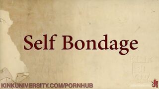 Alternative girl demonstrates self-bondage techniques in a hot guide