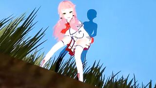 Hentai with Flare Arlgrande getting fucked for the first time in POV