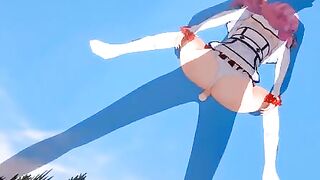 Hentai with Flare Arlgrande getting fucked for the first time in POV