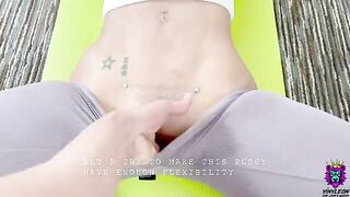 A naive yoga student gets fucked hard after stretching