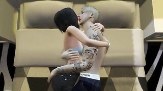 3D Hentai - The erotic adventures of Justin and Selena in Sims 4 style