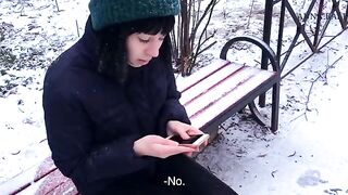 I helped the beautiful stranger to warm up, and she took it all