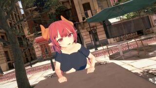 Hentai with a girl who is fucking with an invisible guy
