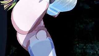 3D hentai with the blue exorcist Shura Kirigakure in all her glory