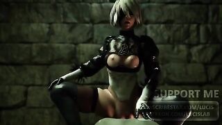 Nier Automata 2B compilation with sound, featuring intense and passionate scenes