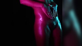 Fantasy/Enjoying my toys (Anal Plug + Dildo) - Hot petite ebony action
