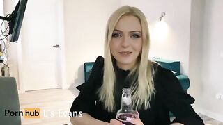A beautiful neighbor visited and received an intense blowjob experience