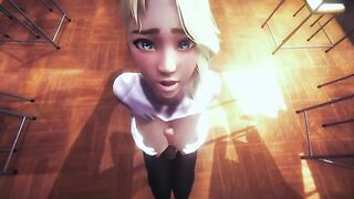 POV Spider Gwen's going out with you (3D PORN 60 FPS) - a hot experience!