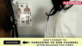 Two young nurses get fucked by a horny doctor in a steamy scene