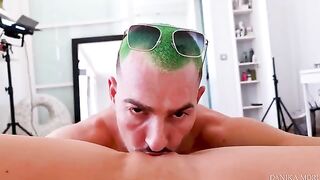 A sexy brunette, Danika Mori, gets fucked hard by a huge dick