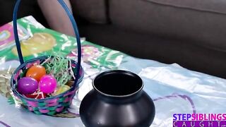 Step-sis challenges bro to find her egg to learn about her magic powers in this spicy scene