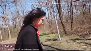 A walk in Nature ended up in a real outdoor fuck for fun - Public Agent