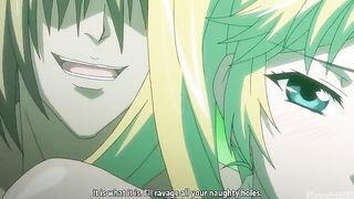 A hot girl in hentai is double penetrated by two cocks at once
