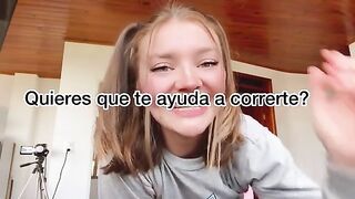 Babe with big ass plays with her pussy in Spanish, a thrilling JOI experience!