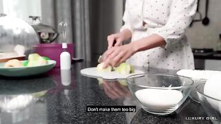 Luxury Girl bakes American pie and gets fucked hard