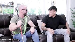 Latina teen Vienna Black gets fucked by a blind man in public