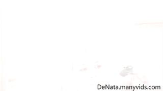 First double penetration with me, a hot brunette, and two cocks to fuck me hard