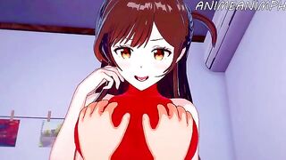 Rent a Girlfriend Chizuru Mizuhara gets her pussy filled with cock - Hentai