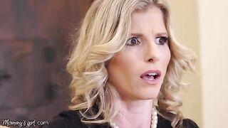 A widow, played by the busty MILF Cory Chase, needs her stepdaughter's approval to inherit