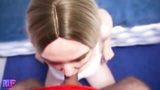 A stepmom with big natural tits fucks her stepson and gets a load in her mouth