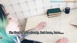 A schoolgirl was fucked in her ass by a teacher who did not accept her disobedience