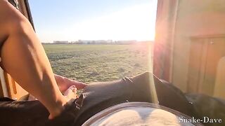 Sex in the car with a girl with a nice body and small boobs