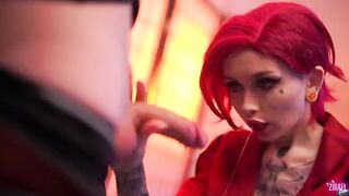 The sexiest cosplay with Vi from Arcane, dreaming about hard and rough fucking