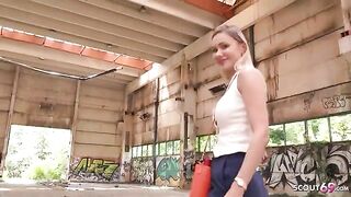Tall and sexy blondie Verena Maxima gets fucked on the street