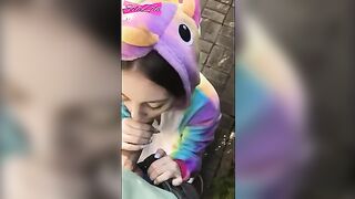 Ran up, got a blowjob, fucked quickly, and ran away - SolaZola