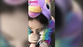 Ran up, got a blowjob, fucked quickly, and ran away - SolaZola