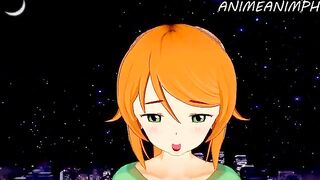 Minecraft Alex is getting fucked by a huge cock in this hot hentai video