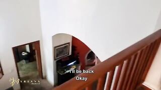 She was fucked by her stepbrothers while talking to them