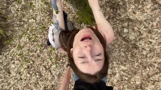 The wife arranged a sex in the woods with a forester while her husband was at work