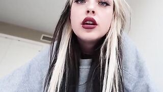 The girl is persuading her boyfriend to eat her pussy