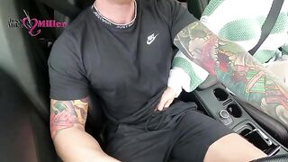 My slutty wife deepthroated my cock while driving in public