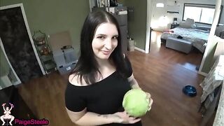 A cum-obsessed sister-in-law fulfilling a fantasy with dirty talk and taboo roleplay