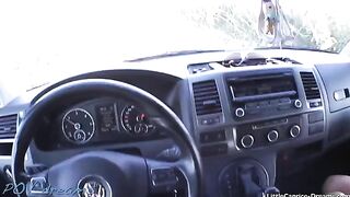 A cute girl hitchhiked, but the driver wanted something in return for the ride