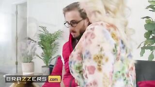 Hot MILF Morgan Taylor teaches her neighbor to kiss