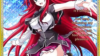 Rias greets her new servant - a spicy hentai JOI scene