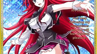 Rias greets her new servant - a spicy hentai JOI scene