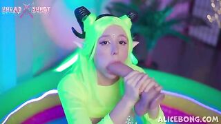 Cum on my body after wet pussy dildo play