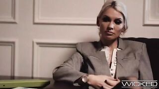 Kenzie Taylor gets fucked in a threesome therapy session with a hung dude