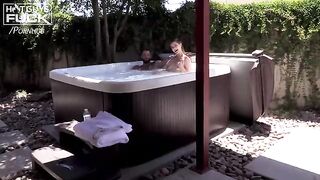 Hairy Italian stud with muscles takes charge with a busty girl on camera