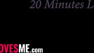 Petite teen Vixen surprises her stepbro with a deepthroat blowjob on his birthday