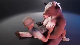 Furry cow helps the ranger to experience mother’s milk