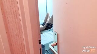 I watch my half-sister masturbating and offer her my cock