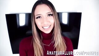 A girl with a sexy long nose loves to be fucked in the face