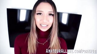 A girl with a sexy long nose loves to be fucked in the face